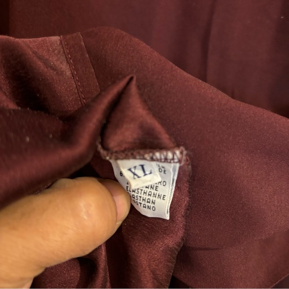 ROSSOPURO silk blouse burgundy XL - Picture 4 of 7